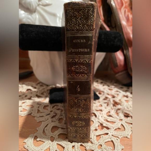 RARE 1825 French Book Histoire History w/Fantastic PULL OUT MAP Cours D’histoire - Picture 3 of 16